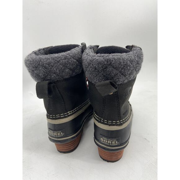 Sorel Women's Slimpack II Lace Black Waterproof Duck Boots Size 5 NWT - Picture 3 of 7